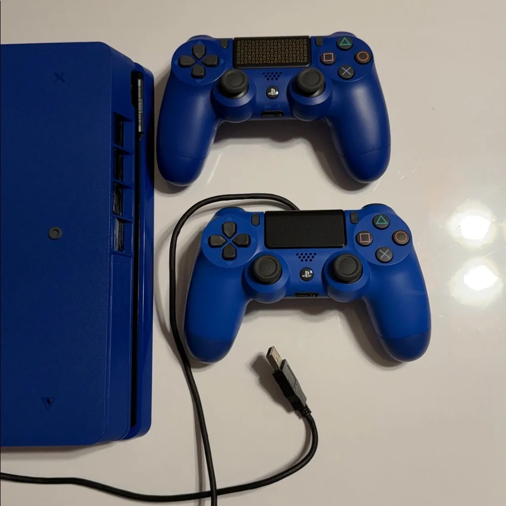 Sony PS4 Days of Play Limited Edition 1TB, Blue Console with Extra Controller